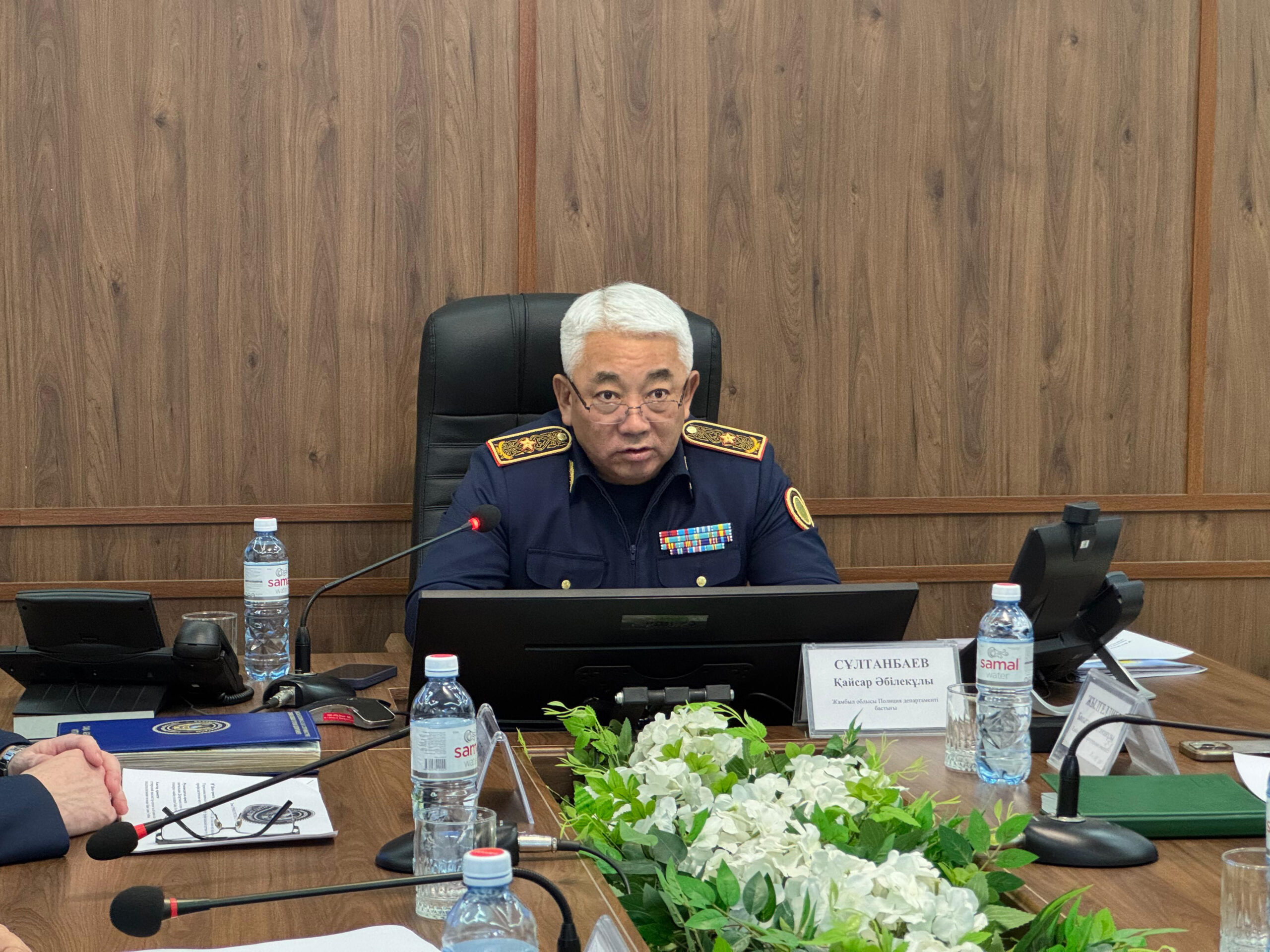 Жамбыл облысы Полиция департаментінің бастығы, полиция генерал-майоры Қайсар Сұлтанбаев